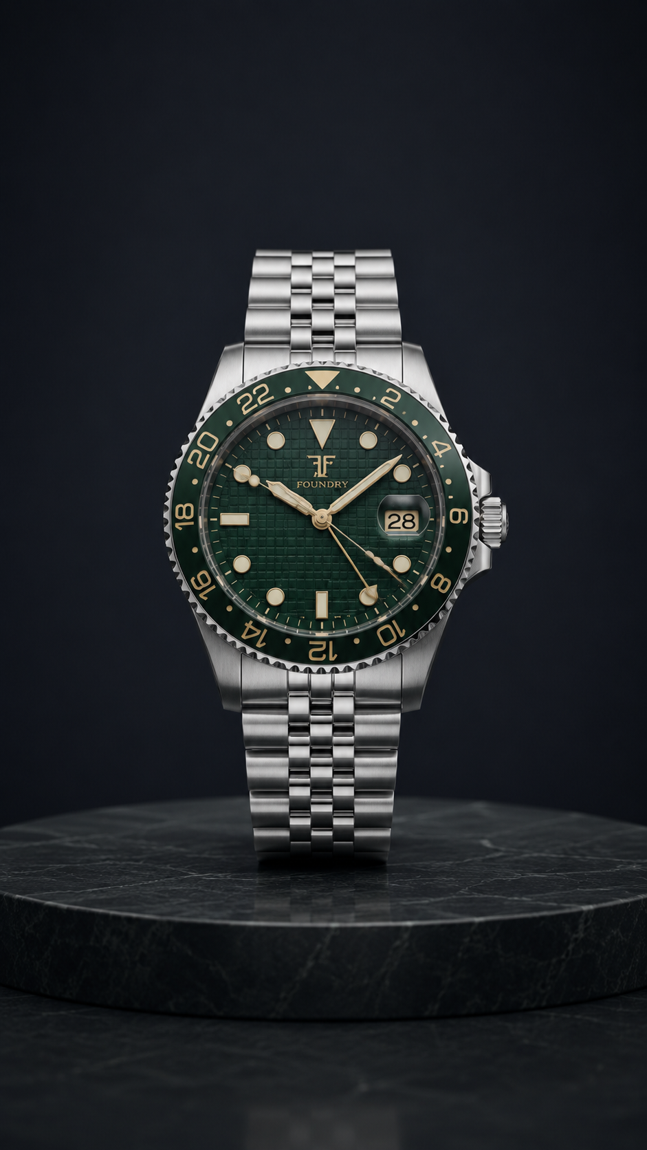 Interactive 3D watch showcase — move cursor to explore